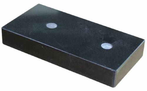 Black Marble Trophy Base 2 1/2" x 5" 2 Hole