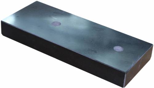 Black Marble Trophy Base 2 1/2" x 6" 2 Hole