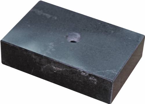 Black Marble Trophy Base / Lid 2" x 3" 1 Hole