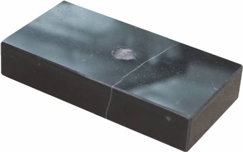 Black Marble Trophy Base 2" x 4" 1 Hole