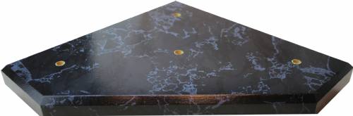 Black Marble Finish Wood 3 Post LID ONLY