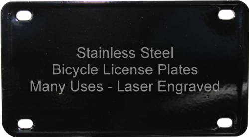 2 1/4" x 4" Black Laser Engravable Stainless Steel Plate #2