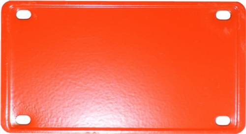 2 1/4" x 4" Orange Laser Engravable Stainless Steel Plate