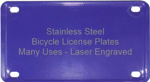 2 1/4" x 4" Purple Laser Engravable Stainless Steel Plate #2