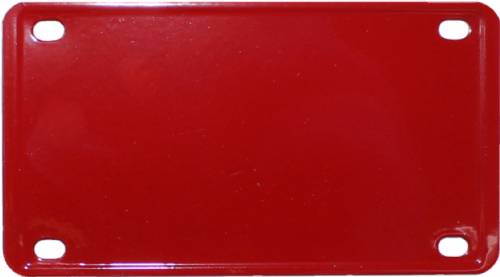 2 1/4" x 4" Red Laser Engravable Stainless Steel Plate