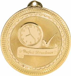 2" Perfect Attendance BriteLazer Award Medal #2