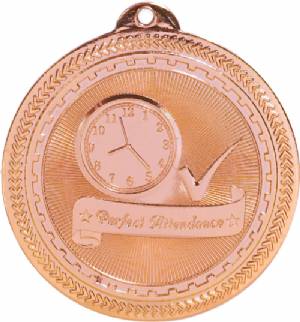 2" Perfect Attendance BriteLazer Award Medal #4