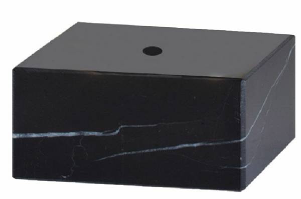 Black Genuine Marble Trophy Base 2 1/4" H x 4 1/2" W