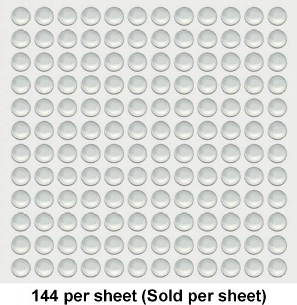 Clear Non Slip Bumper Feet 3/8" Sold Per Sheet #2