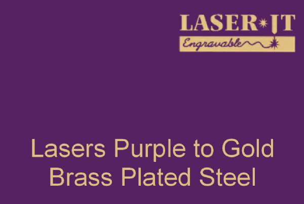 12" x 24" Sheet Laser-IT Brass Plated Steel 5 Colors #6