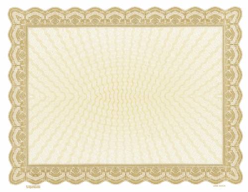 Gold Bison Blank Certificate