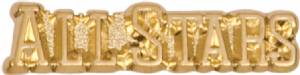 Gold All Stars Lapel Chenille Insignia Pin - Metal #1