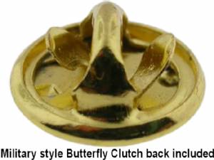 Gold Golf Bag Lapel Chenille Insignia Pin - Metal #2