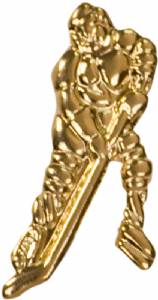 Gold Hockey Lapel Chenille Insignia Pin - Metal