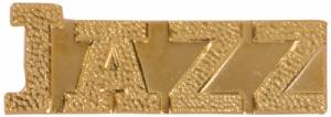 Gold Jazz Lapel Chenille Insignia Pin - Metal
