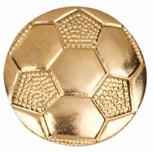 Gold Soccer Lapel Chenille Insignia Pin - Metal #1