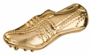Gold Track Shoe Lapel Chenille Insignia Pin - Metal
