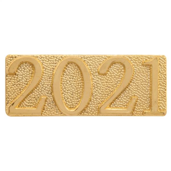 Gold 2021 Lapel Chenille Insignia Pin - Metal