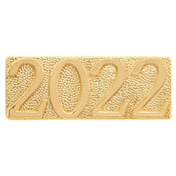 Gold 2022 Lapel Chenille Insignia Pin - Metal