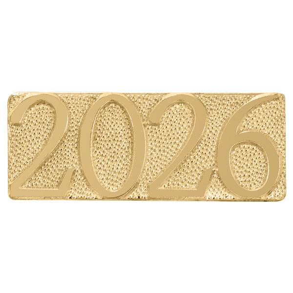 Gold 2026 Lapel Chenille Insignia Pin - Metal