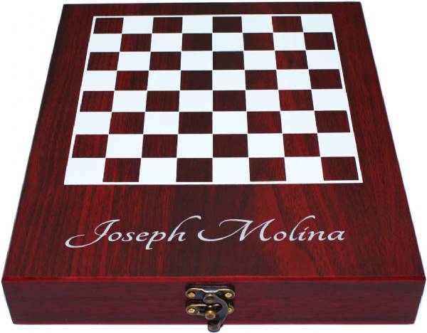 Rosewood Finish Chess Gift Set #7