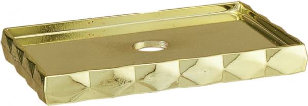 2" x 3" Diamond Edge Rectangular Gold Column Lid