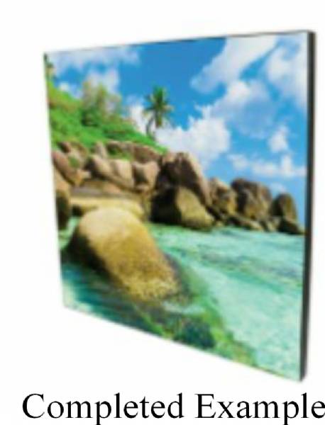 8" x 10" ChromaLuxe Wood Photo Panel with Black Bevel Edge