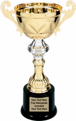 10" Gold Metal Cup Trophy