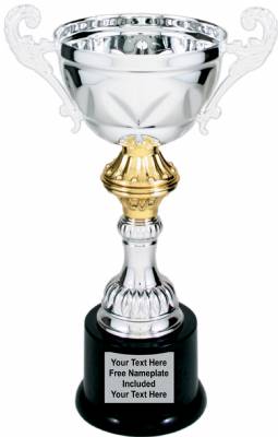 10" Silver Metal Cup Trophy