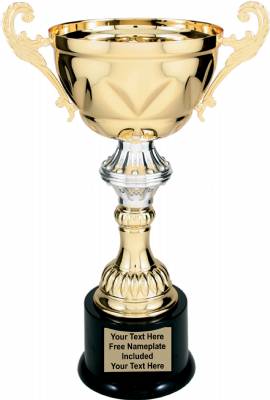 13" Gold Metal Cup Trophy