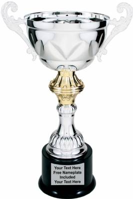 13" Silver Metal Cup Trophy