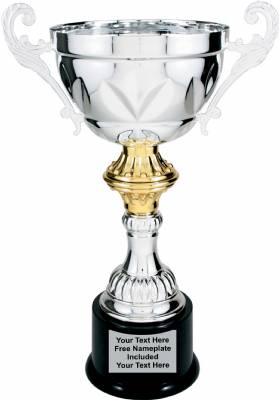 14 1/2" Silver Metal Cup Trophy