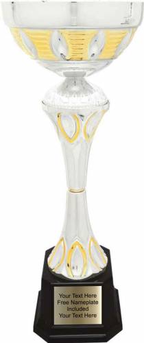 16 1/2" Silver / Gold Metal Cup Trophy