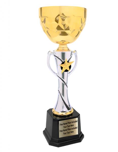 15" Silver / Gold Completed Metal Cup Trophy