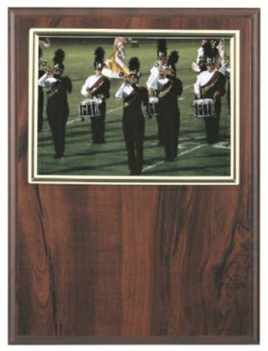 9" x 12" Cherry Finish Slide-in Plaque w/ 5" x 7" Frame