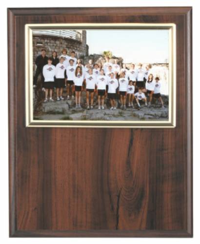 8" x 10" Cherry Finish Slide-in Plaque w/ 4" x 6" Frame