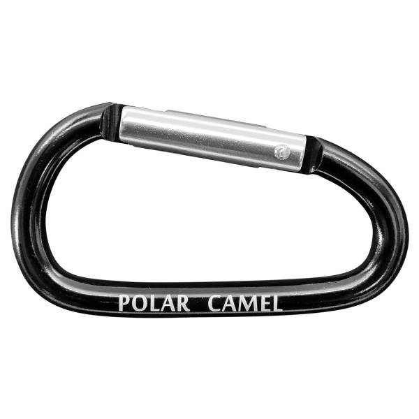 Black Polar Camel Water Bottle Carabiner