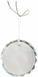 3" Customized Crystal Round Facet Ornament #2