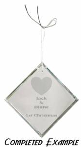 3" Customized Crystal Diamond Ornament