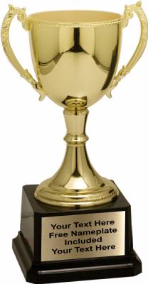 8 3/4" Gold Zinc Metal High Quality Trophy Cup