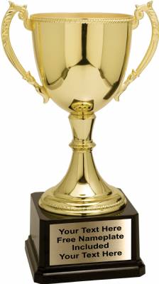 12 3/4" Gold Zinc Metal High Quality Trophy Cup