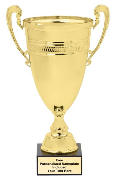 22 3/4" Gold Italian Metal Trophy Cup with Marble Base