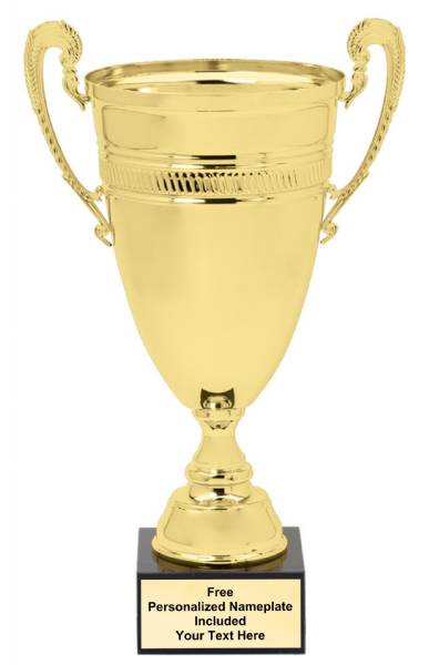 20 1/2" Gold Italian Metal Trophy Cup with Marble Base
