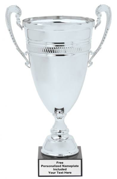 24 3/4" Silver Italian Metal Trophy Cup with Marble Base