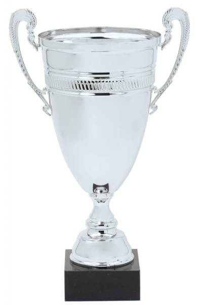 24 3/4" Silver Italian Metal Trophy Cup with Marble Base #2