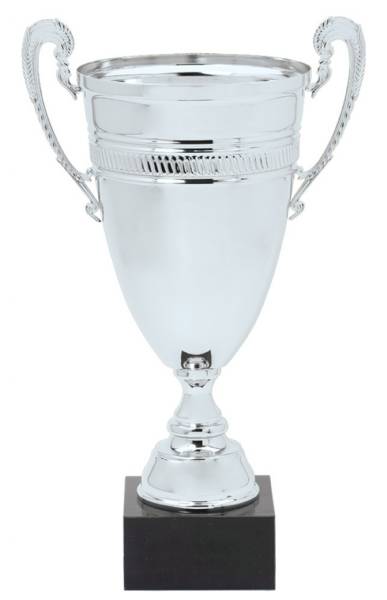 20 1/2" Silver Italian Metal Trophy Cup with Marble Base #2