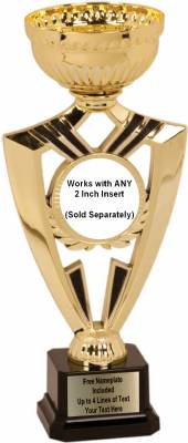 9 5/8" Cup Trophy Kit - Ribbon Series EZ Cups Gold #2
