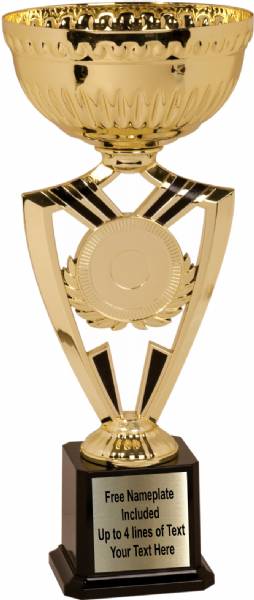 15" Cup Trophy Kit - Ribbon Series EZ Cups Gold