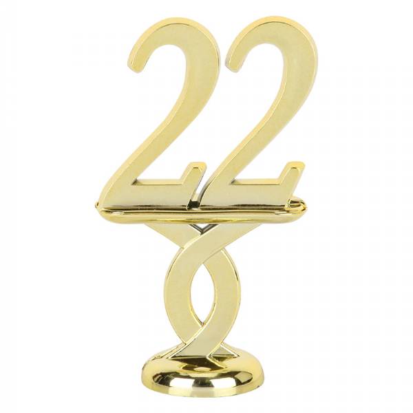2 1/2" Gold "22" Year Date Trophy Trim