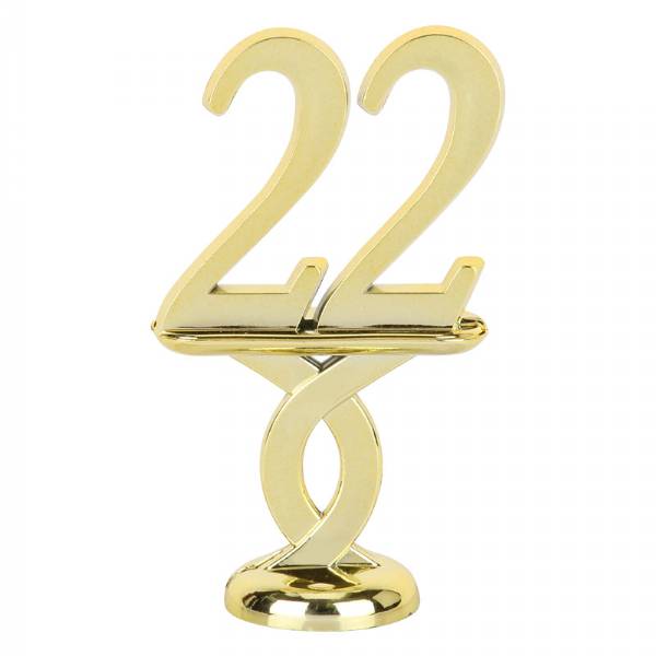 2 1/2" Gold "22" Year Date Trophy Trim